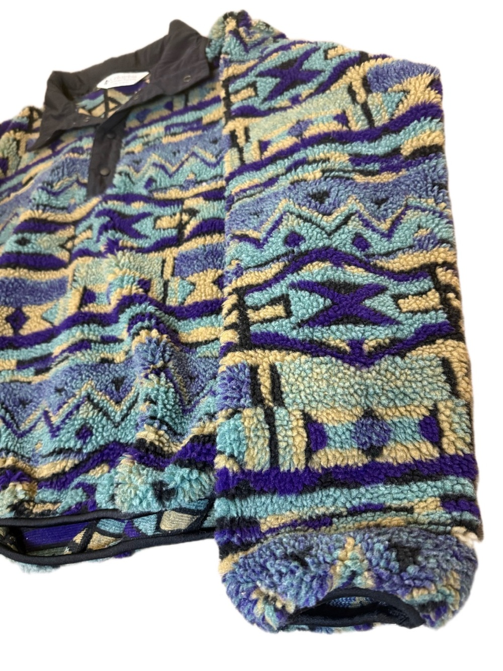 Rare Vintage 90’s Columbia Sportswear Aztec Snap-neck Pullover - Size M - Picture 6 of 8